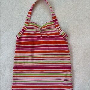 Place Pink and White Striped Halter Top